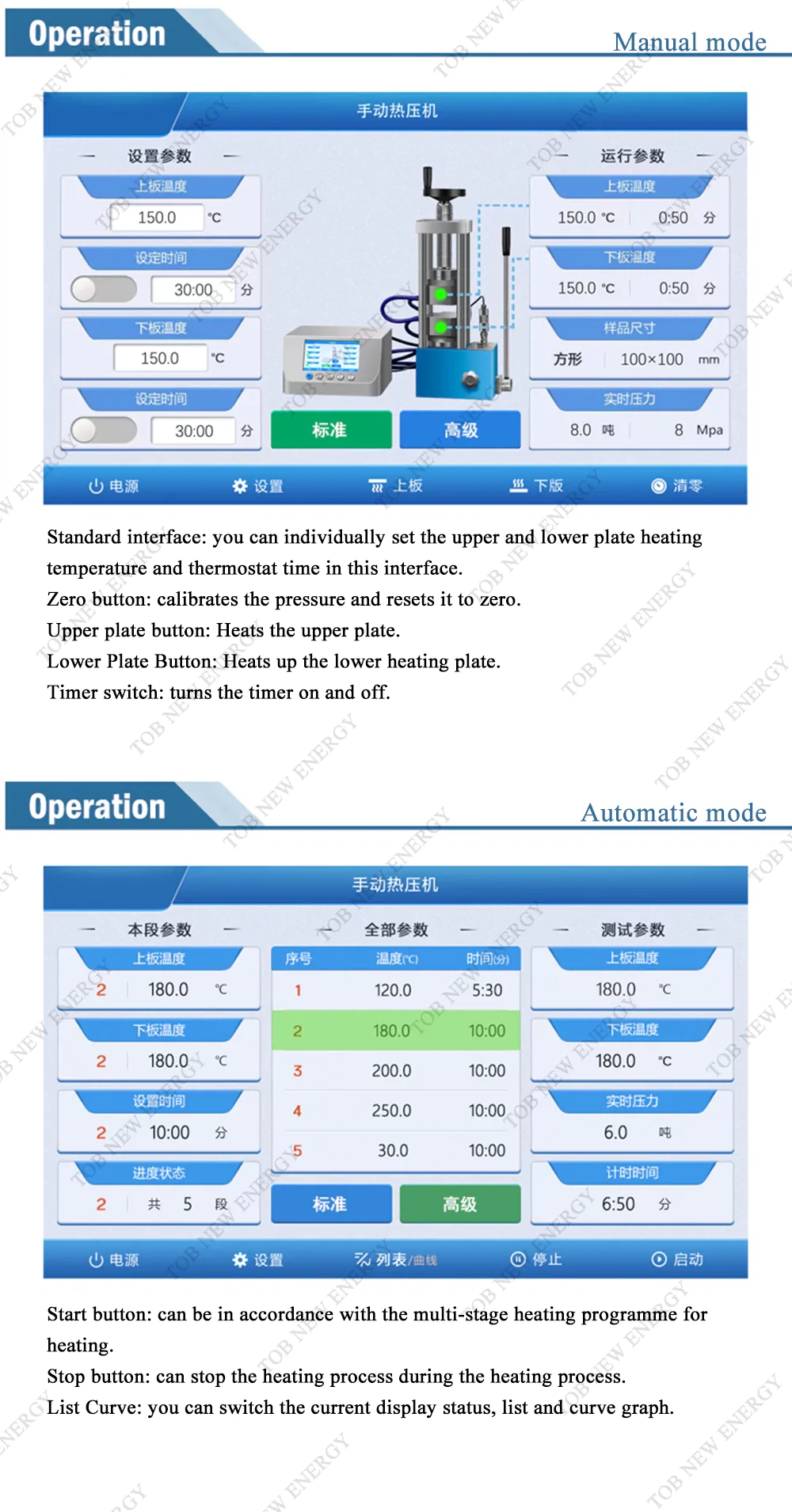 operation interface operation interface